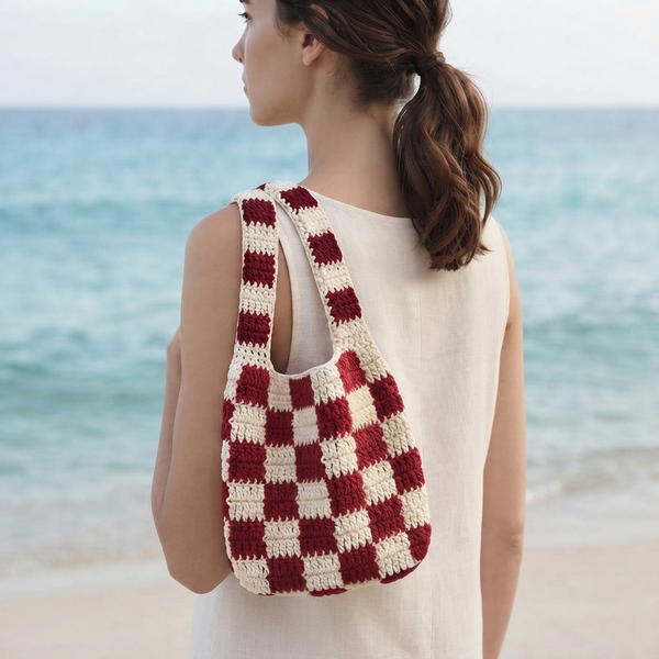 How to make a crochet mini hobo bag 9