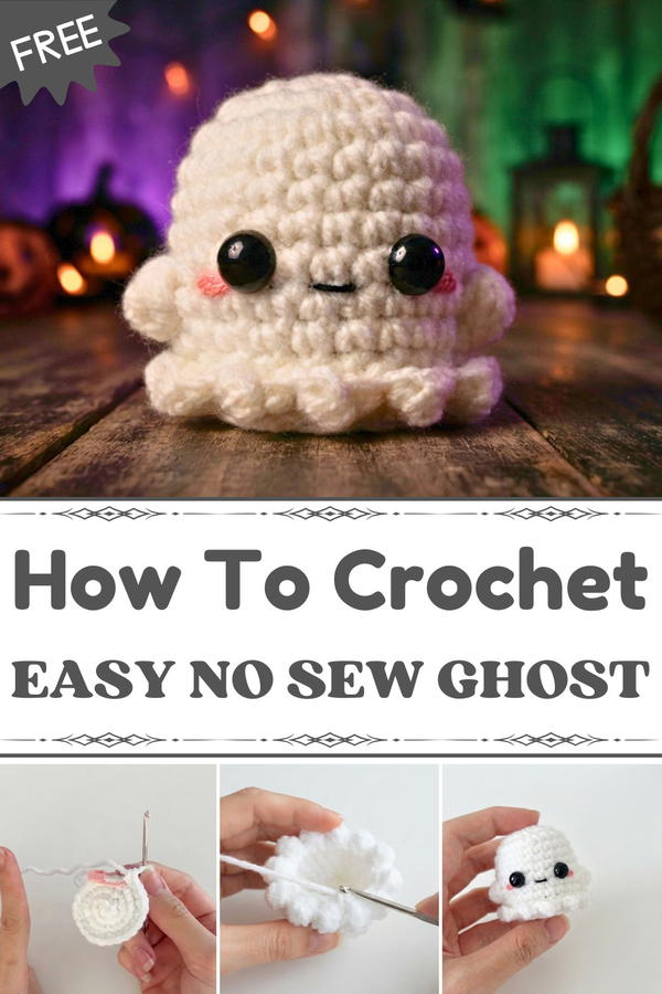 NO SEW!! HALLOWEEN IS COMING SOON!! GHOST KNITTING TUTORIAL (NO SEW) 1
