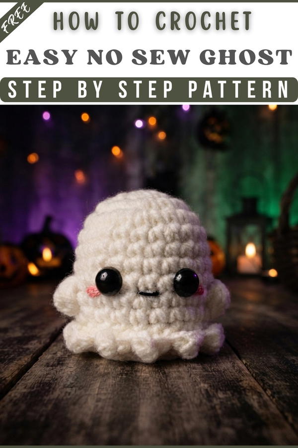 NO SEW!! HALLOWEEN IS COMING SOON!! GHOST KNITTING TUTORIAL (NO SEW) 8