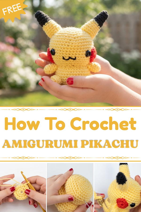 Pikachu Amigurumi Crochet Tutorial 1