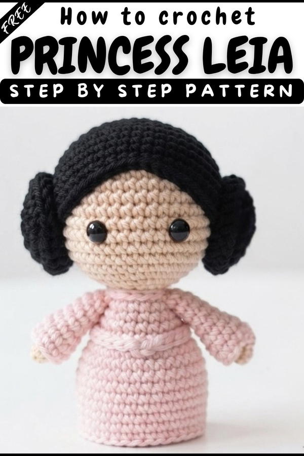 Princess Leia amigurumi pattern (amigurumi crochet tutorial) 7