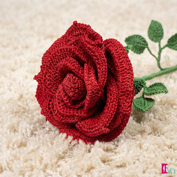 Red Rose Crochet Tutorial 12
