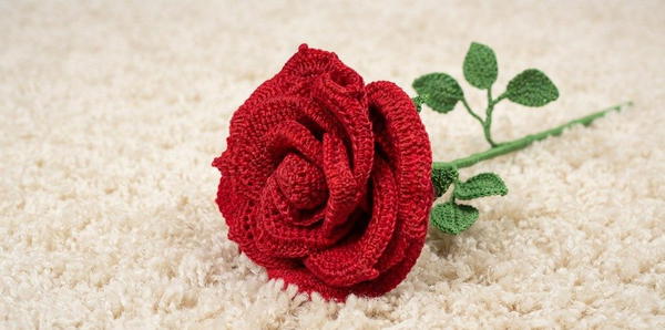 Red Rose Crochet Tutorial 2