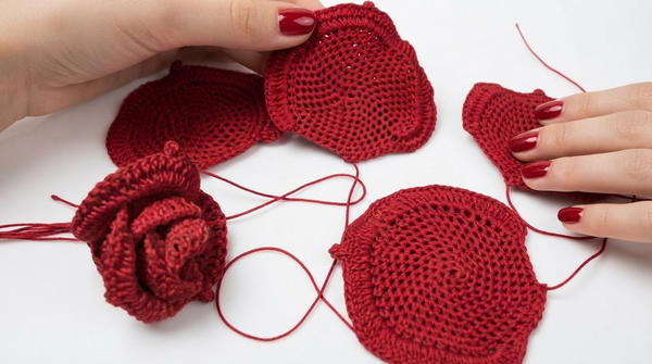 Red Rose Crochet Tutorial 6