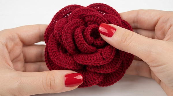 Red Rose Crochet Tutorial 7