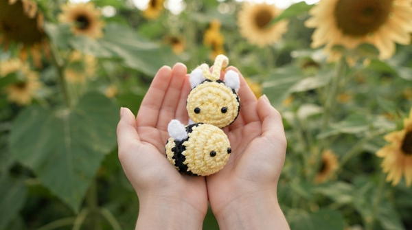 SHORT & EASY!! BEE KNITTING TUTORIAL BEE AMIGURUMI KNITTING TUTORIAL FOR BEGINNERS 2