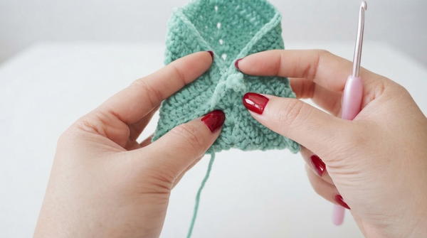 SOLID GRANNY SQUARE COIN PURSE CARD HOLDER 5