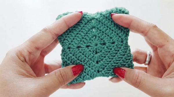 SOLID GRANNY SQUARE COIN PURSE CARD HOLDER 8