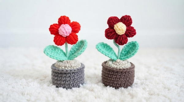Super easy step-by-step potted flower for beginner 2