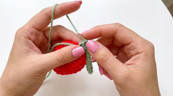 how to make a strawberry keychain for beginners 6