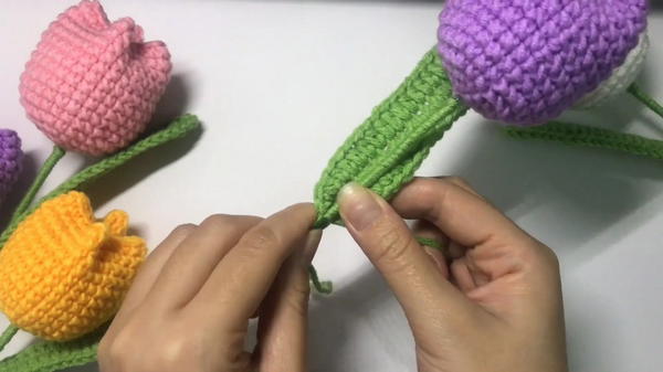 Crochet Tulip Flower 🌷 Easiest Crochet Tulip Tutorial for Gifts and Decoration 7