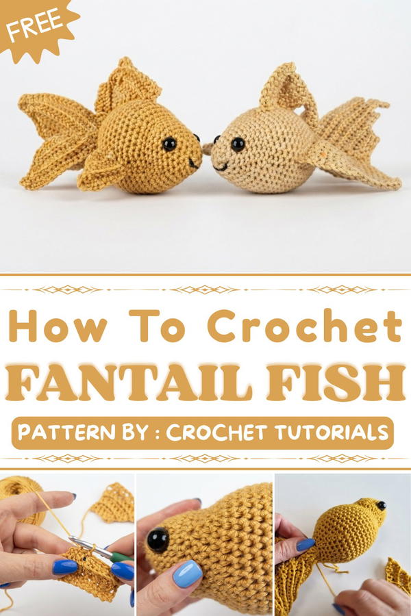 Crochet a realistic amigurumi fantail fish 1