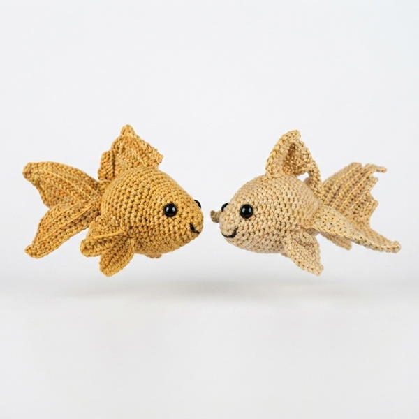 Crochet a realistic amigurumi fantail fish 10