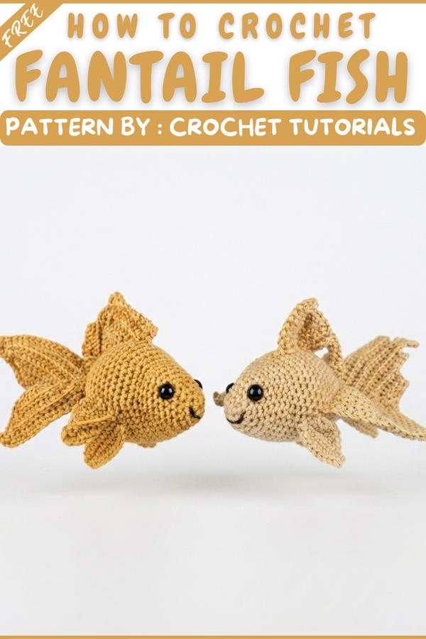 Crochet a realistic amigurumi fantail fish 9