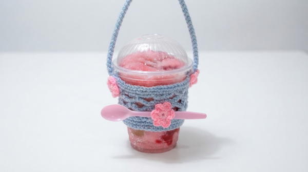 Cup sleeve crochet holder cup rajut beginner friendly 2