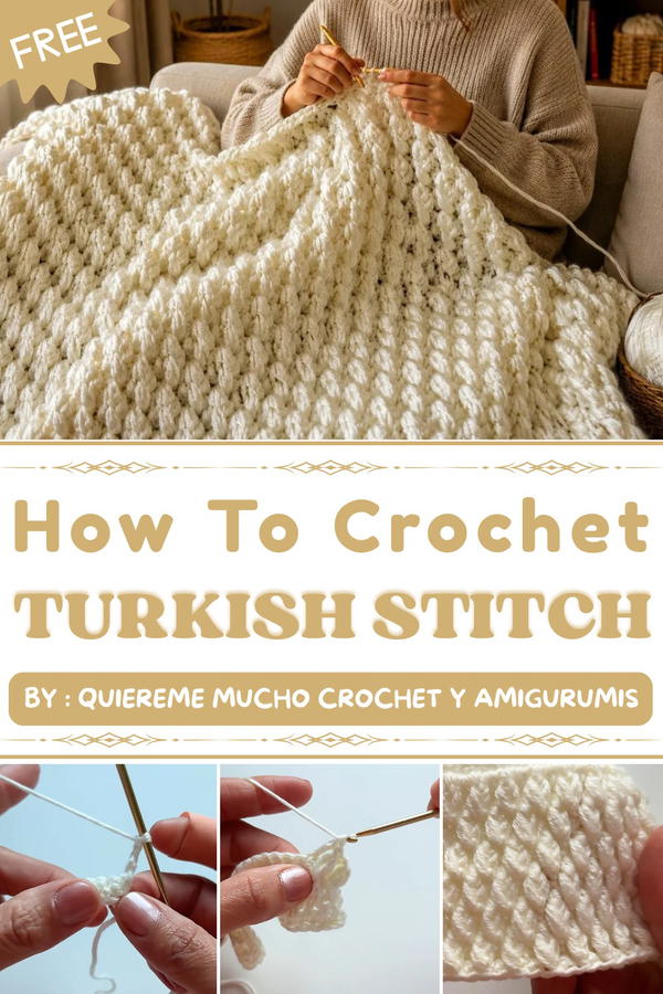 Delicate and easy Turkish stitch!!! Ideal for blankets and garments (1)
