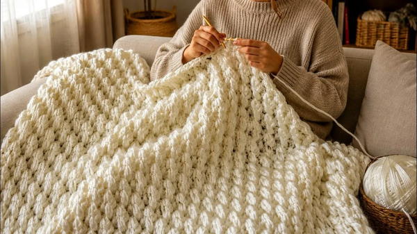 Delicate and easy Turkish stitch!!! Ideal for blankets and garments (2)