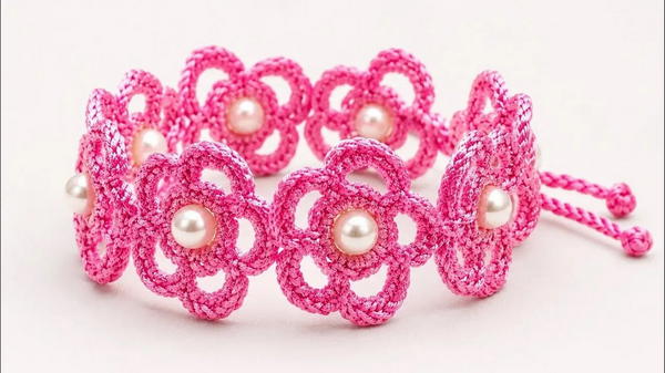 Delicate and unique! One-step flower bracelet! English subtitles 2