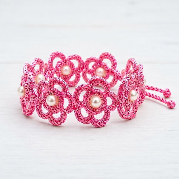 Delicate and unique! One-step flower bracelet! English subtitles 9