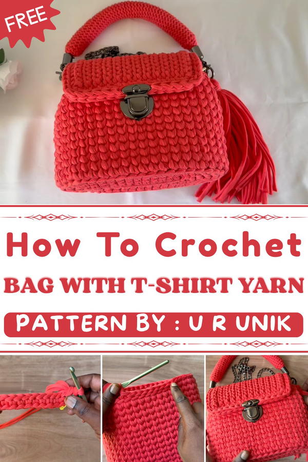 HOW TO CROCHET a BAG with T-SHIRT YARN (1)