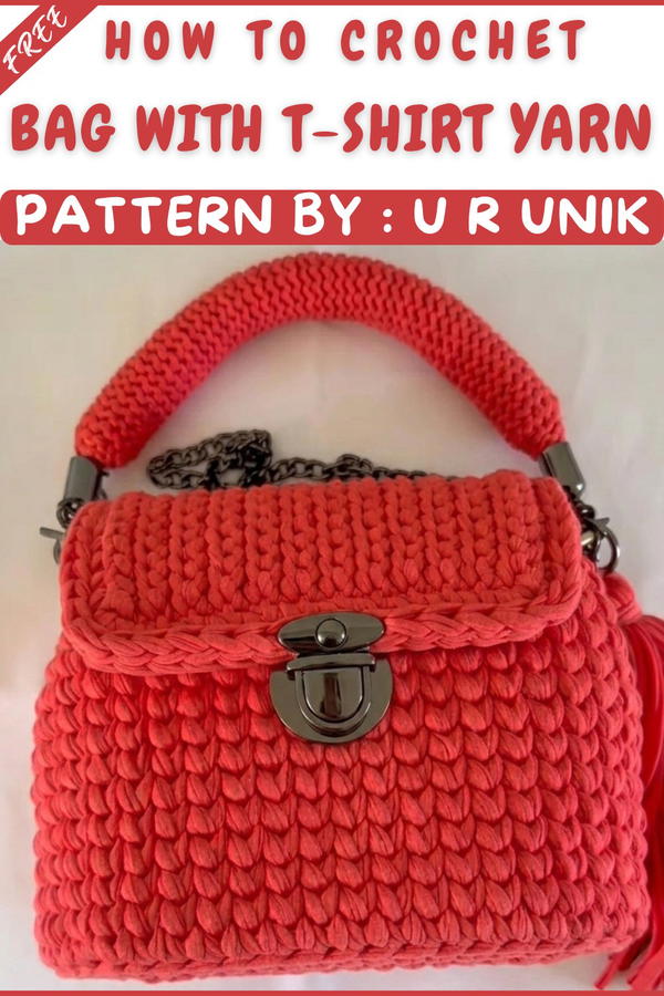HOW TO CROCHET a BAG with T-SHIRT YARN (12)