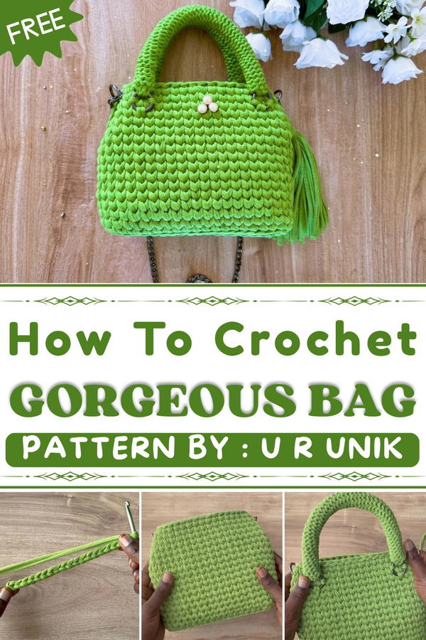 How To Crochet A Gorgeous Bag With T-shirt Yarn (1)