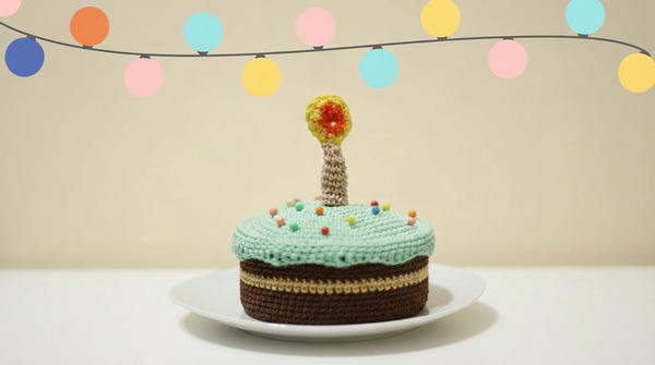 How To Crochet Amigurumi Pincushion Cake 2