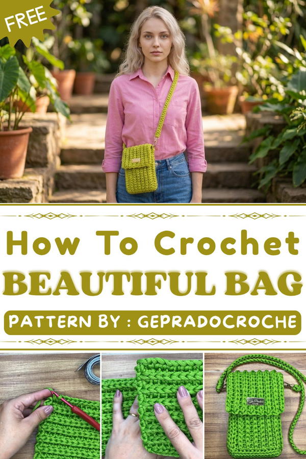 How To Crochet Bag Tutorial With Polyester Yarn 1