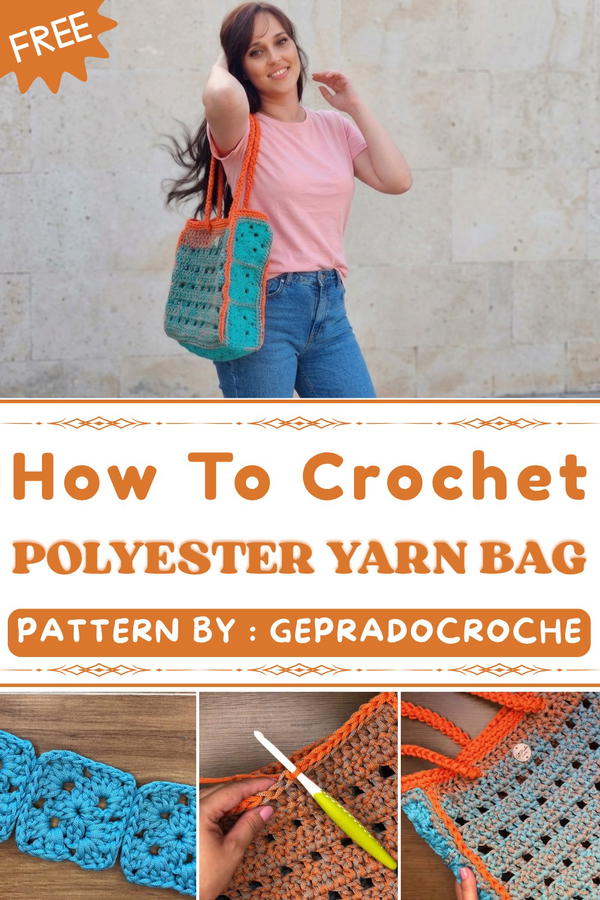 How To Crochet Bag Tutorial With Polyester Yarn 1