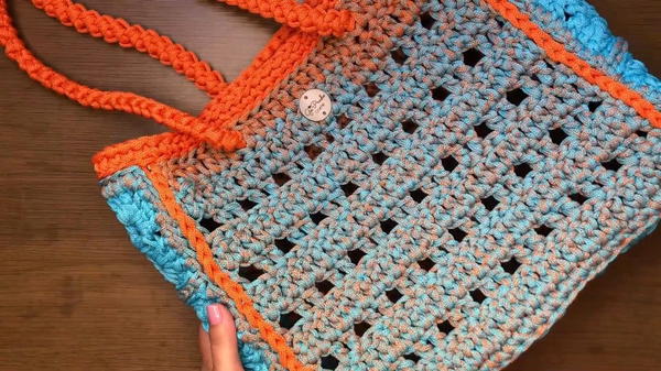 How To Crochet Bag Tutorial With Polyester Yarn 10