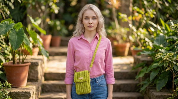 How To Crochet Bag Tutorial With Polyester Yarn 2