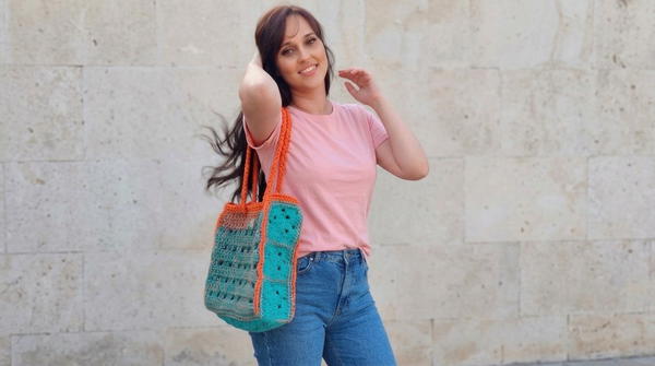 How To Crochet Bag Tutorial With Polyester Yarn 2