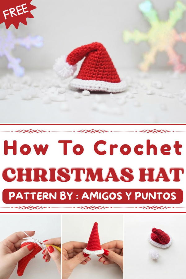 How To Crochet Christmas Hat 1