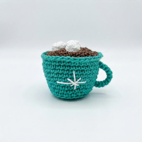 How To Crochet Cup of cocoa with chocolates 10