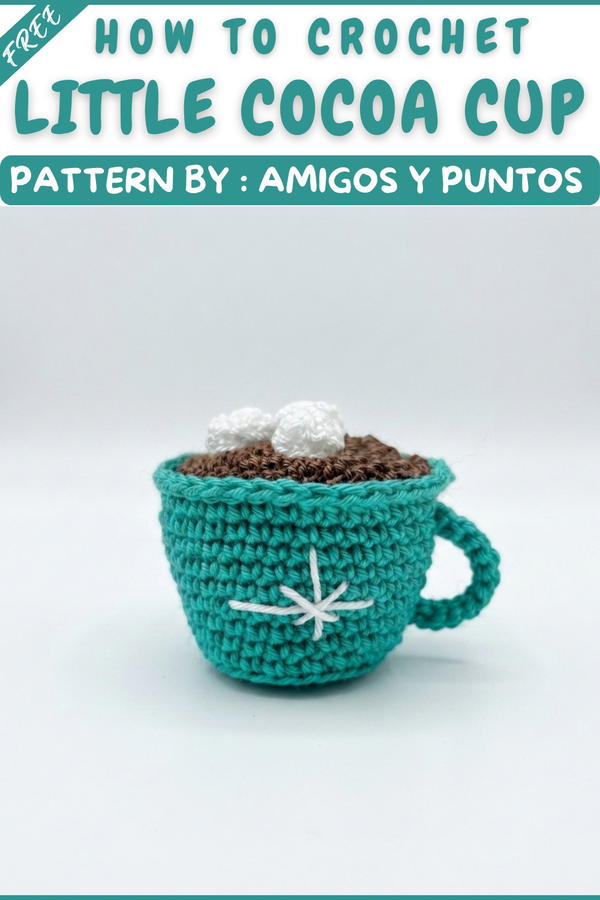 How To Crochet Cup of cocoa with chocolates 9