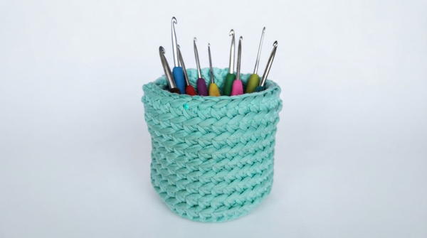 How To Crochet Desk Organizer (1.2)