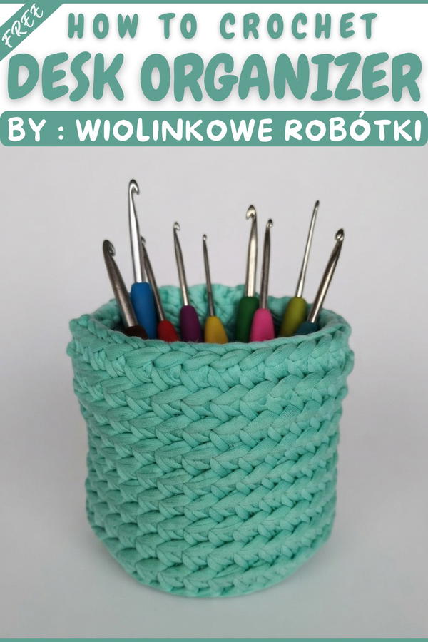 How To Crochet Desk Organizer (9)