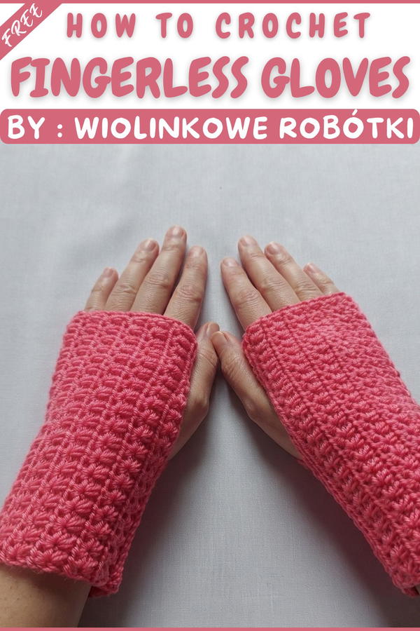 How To Crochet Fingerless Gloves With Stars (Mittens) (12)