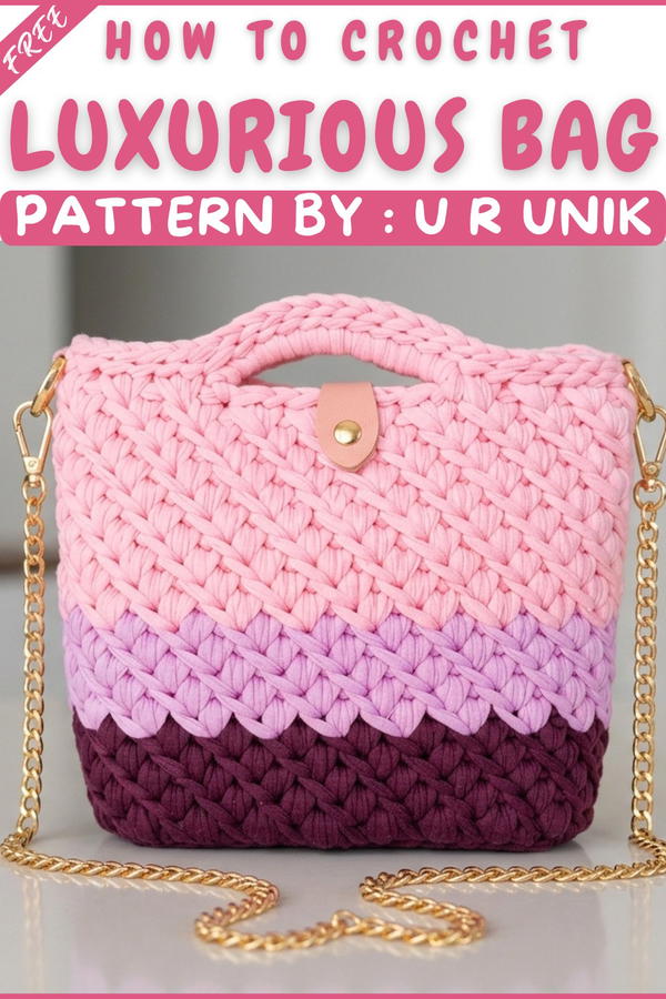 How To Crochet Luxurious Bag In Less Than 30minutes (13)