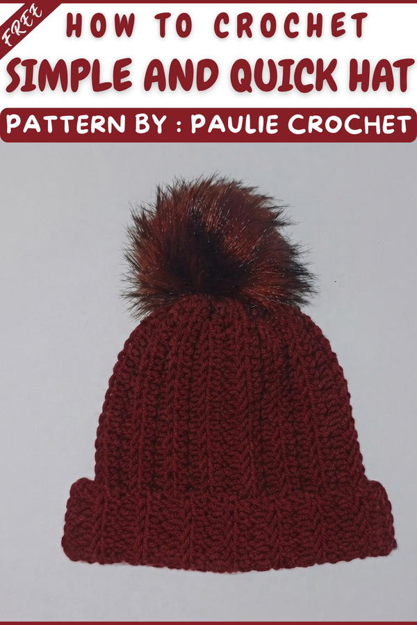 How To Crochet Simple And Quick Hat (10)