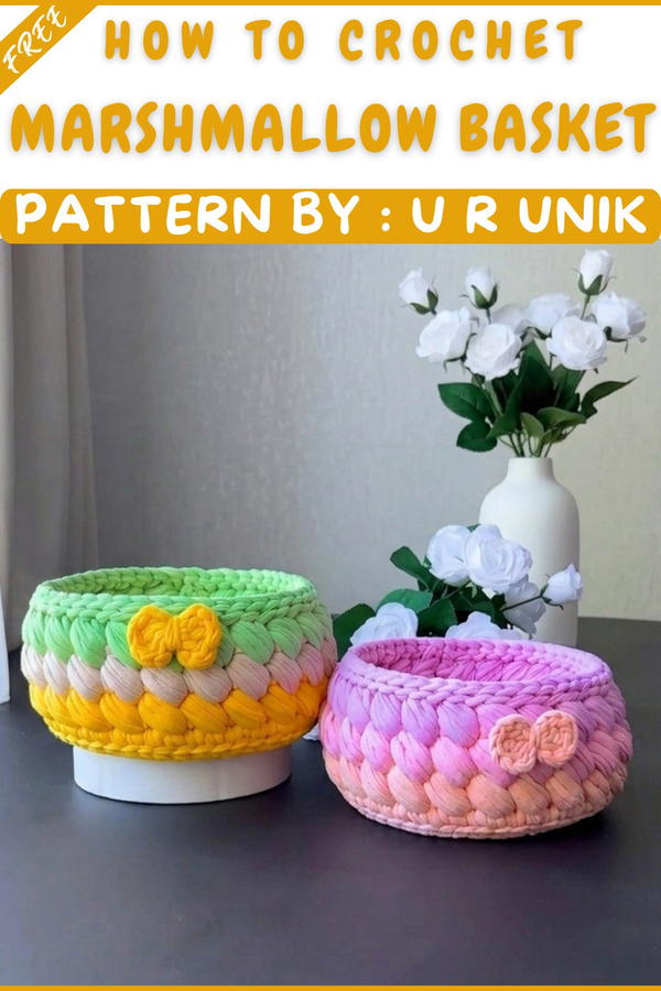 _How to Crochet the Marshmallow Basket Easy Home Decor Project (10)