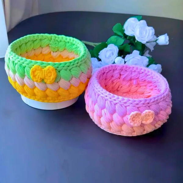 _How to Crochet the Marshmallow Basket Easy Home Decor Project (11)