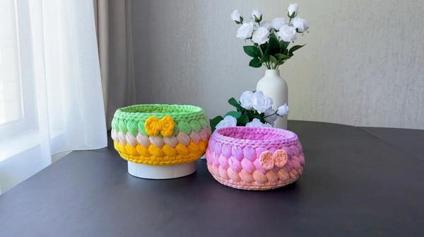 _How to Crochet the Marshmallow Basket Easy Home Decor Project (2)