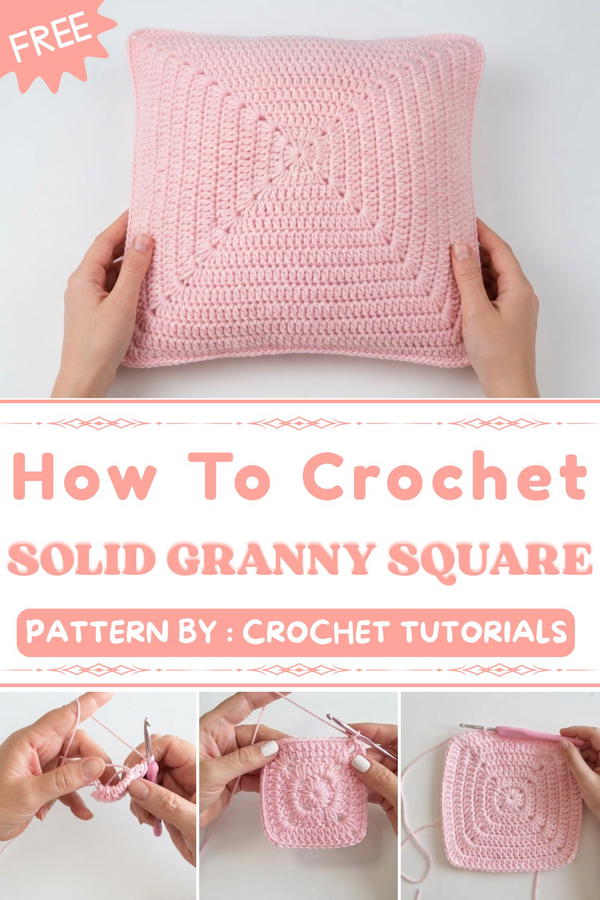 How to crochet the solid granny square (US terminology) 1