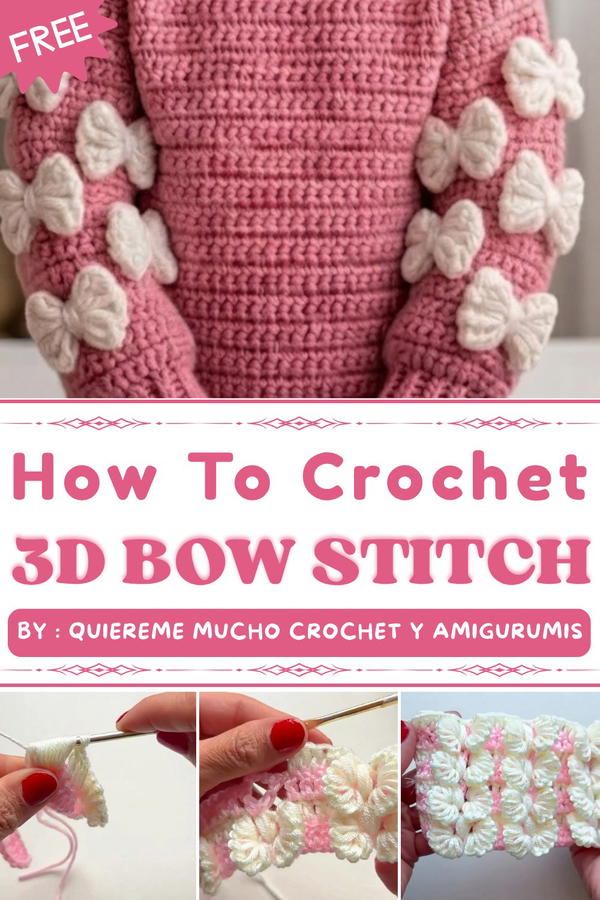 INCREDIBLE 3D BOW STITCH IDEAL FOR CREATING DETAILS ON YOUR CLOTHES 1