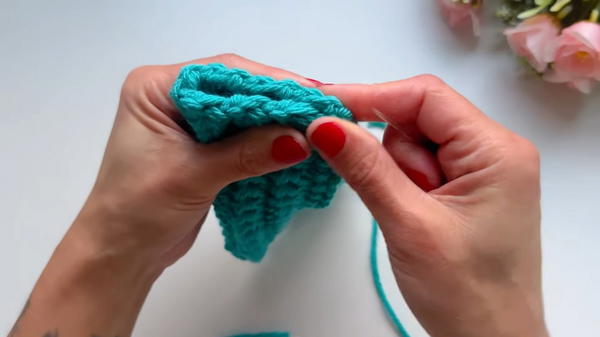 Monster slippers made from just one knitted square 5