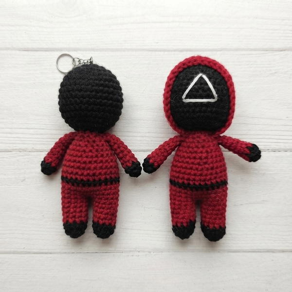 crochet soldier crochet squid game soldier squid game (9)