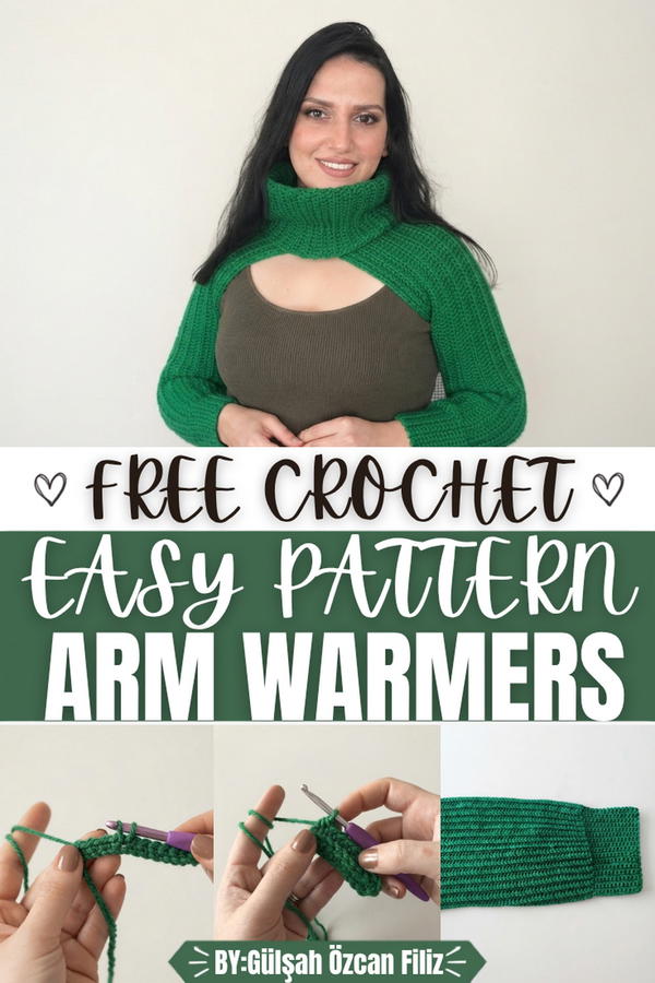 CROCHET ARM WARMERS SWEATER