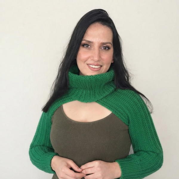 CROCHET ARM WARMERS SWEATER