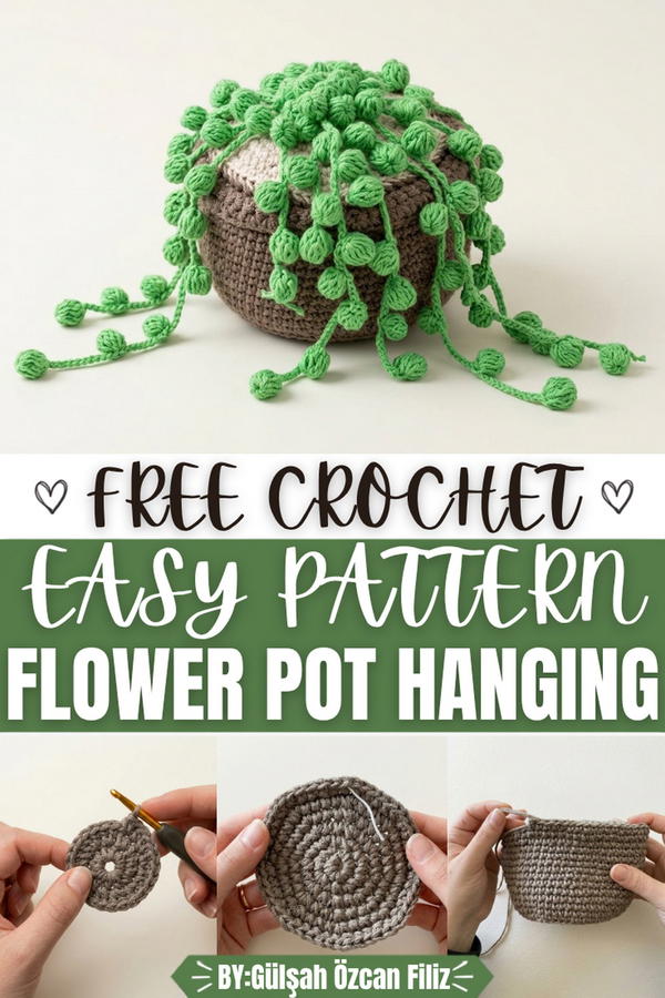 Crochet Flower Pot Hanging